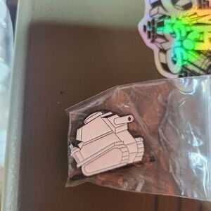 White Tank Enamel Pin